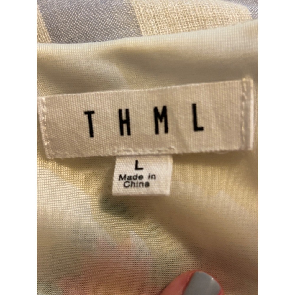 THML Embroidered Striped Tunic Dress, boho, peasant, Mexican, embroidered - Picture 5 of 6